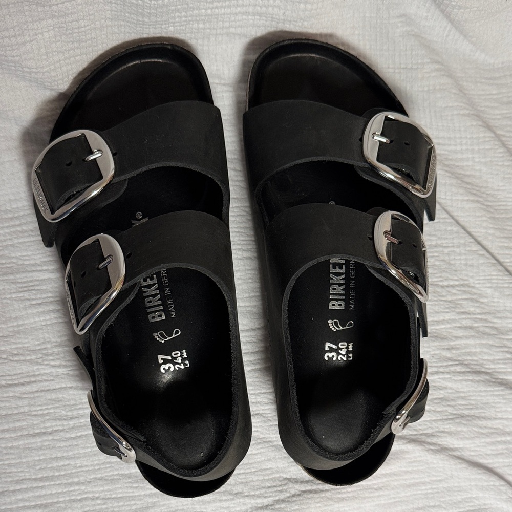 Birkenstock Milano Black Buckle Sandals